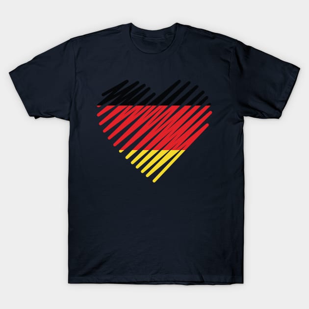 Love Germany Pride T-Shirt by Tracy